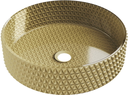 Mexen Aura glass countertop washbasin 39 x 39 cm, gold - 24013950