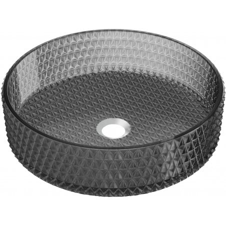 Mexen Aura glass countertop washbasin 39 x 39 cm, black - 24013970
