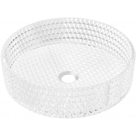 Mexen Aura glass countertop sink 39 x 39 cm, transparent - 24013900