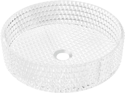 Mexen Aura glass countertop sink 39 x 39 cm, transparent - 24013900