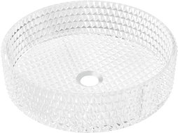 Mexen Aura glass worktop washbasin 39 x 39 cm, transparent - 24013900