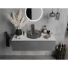 Mexen Aura glass worktop washbasin 39 x 39 cm, Black - 24013970