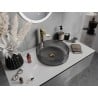 Mexen Aura glass worktop washbasin 39 x 39 cm, Black - 24013970