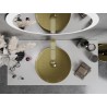 Mexen Aura glass countertop sink 39 x 39 cm, gold - 24013950