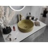 Mexen Aura glass countertop washbasin 39 x 39 cm, gold - 24013950