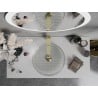 Mexen Aura glass worktop washbasin 39 x 39 cm, transparent - 24013900