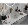 Mexen Aura glass worktop washbasin 39 x 39 cm, transparent - 24013900