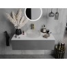 Mexen Aura glass countertop sink 39 x 39 cm, frosted glass - 24013930