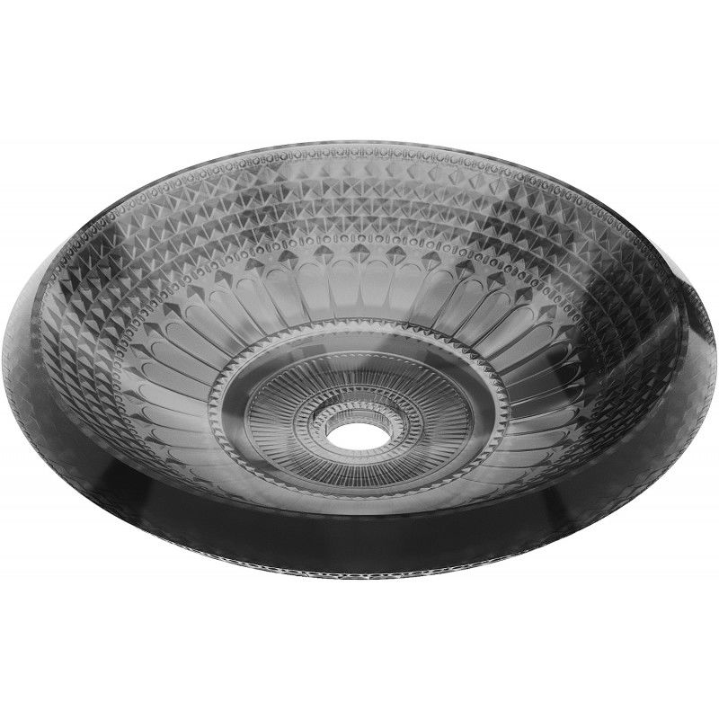 Mexen Heba glass worktop washbasin 45 x 45 cm, Black - 24064570