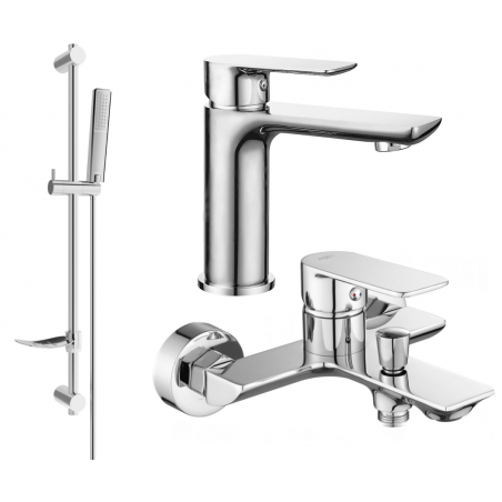Mexen Alfa DF72 bath set, chrome - 745703DF72-00