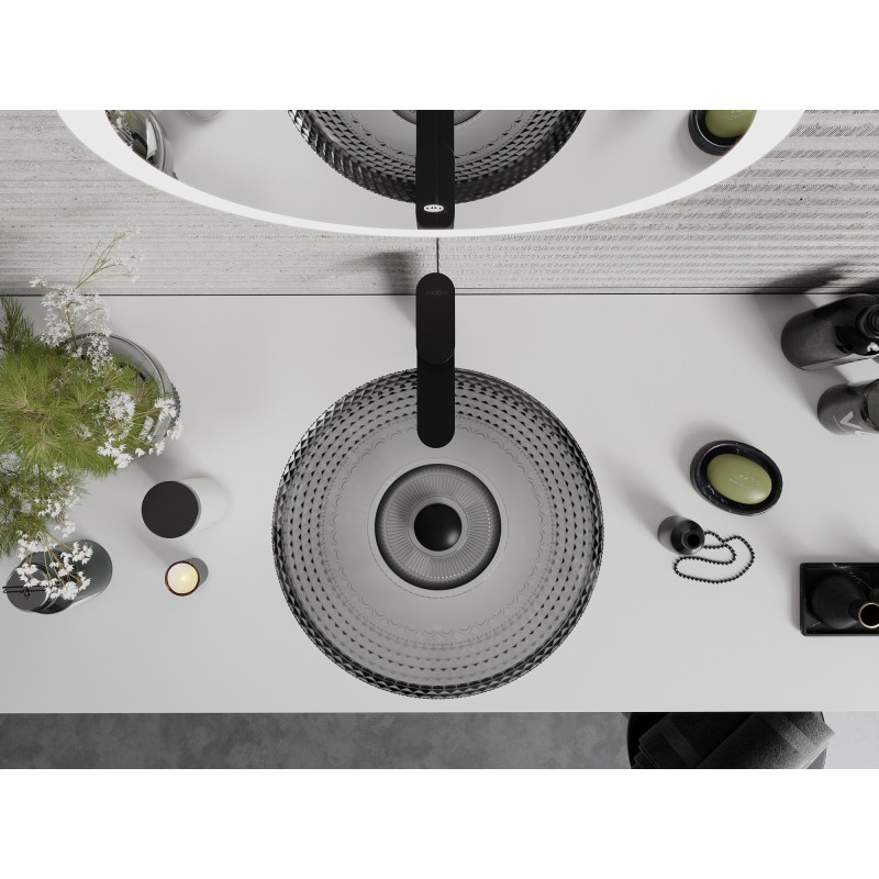Mexen Heba glass countertop sink 45 x 45 cm, black - 24064570