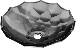 Mexen Inga glass worktop washbasin 44 x 44 cm, Black - 24074470