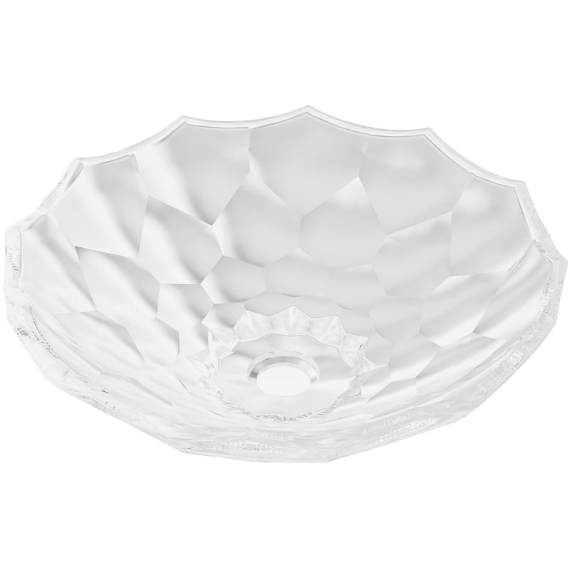 Mexen Inga glass countertop washbasin 44 x 44 cm, transparent - 24074400