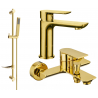 Mexen Alfa DF02 bath set, gold - 745703DF02-50