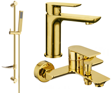Mexen Alfa DF02 bath set, gold - 745703DF02-50