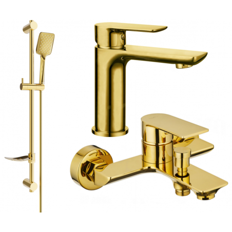Mexen Alfa DF62 bathtub set, Gold - 745703DF62-50