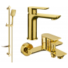 Mexen Alfa DF62 bath set, gold - 745703DF62-50
