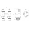 Mexen G02 two-pipe thermostatic set DN50, straight 1/2"x3/4", nickel - W912-012-928-01