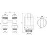 Mexen G03 thermostatic twin-tube set DN50, angled 1/2"x16 mm, nickel - W911-016-938-01