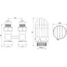 Mexen G03 two-pipe thermostatic set DN50, straight 1/2"x16 mm, nickel - W912-016-938-01