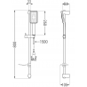 Mexen Alfa DF54 shower set, White/Chrome - 745704DF54-02