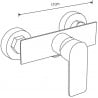 Mexen Alfa DF62 shower set, White/Chrome - 745704DF62-02