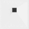 Mexen Stone+ square composite shower tray 90 x 90 cm, white, black cover - 44109090-B