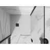 Mexen Stone+ composite square shower tray 100 x 100 cm, white, with black cover - 44101010-B