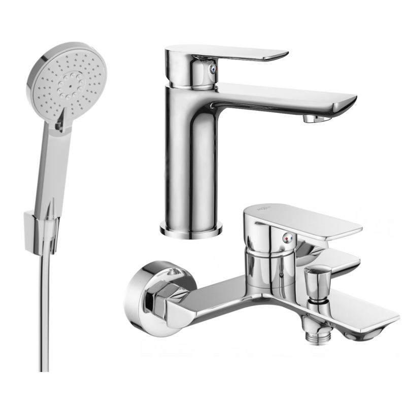 Mexen Alfa R40 bathtub set, Chrome - 745703R40-00