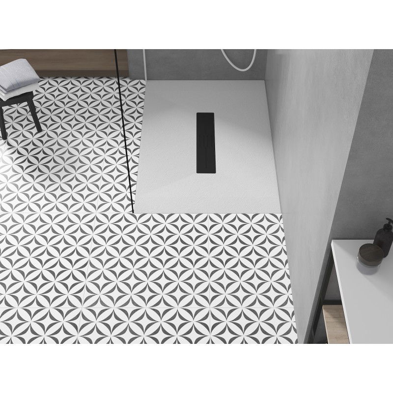 Mexen Toro rectangular shower tray SMC 120 x 70 cm, white, black cover - 43107012-B