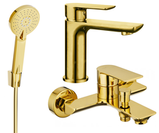 Mexen Alfa R40 Bath Set, Gold - 745703R40-50
