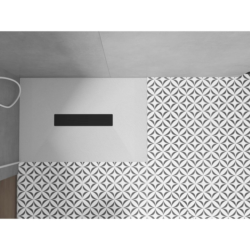 Mexen Toro 130 x 80 cm Rectangular SMC Shower Tray, White, Black Cover - 43108013-B