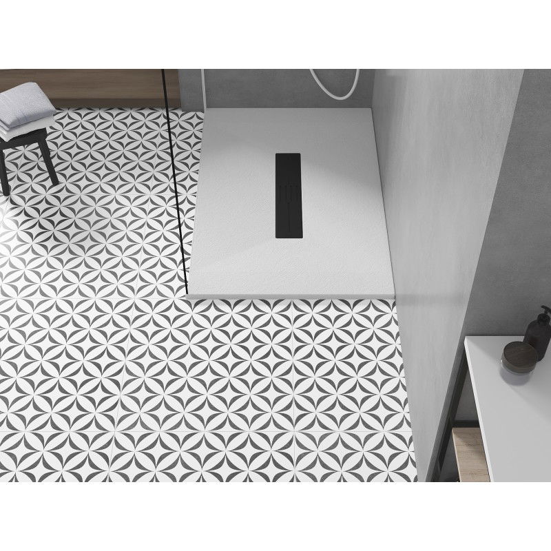 Mexen Toro rectangular shower tray SMC 110 x 80 cm, white, black cover - 43108011-B