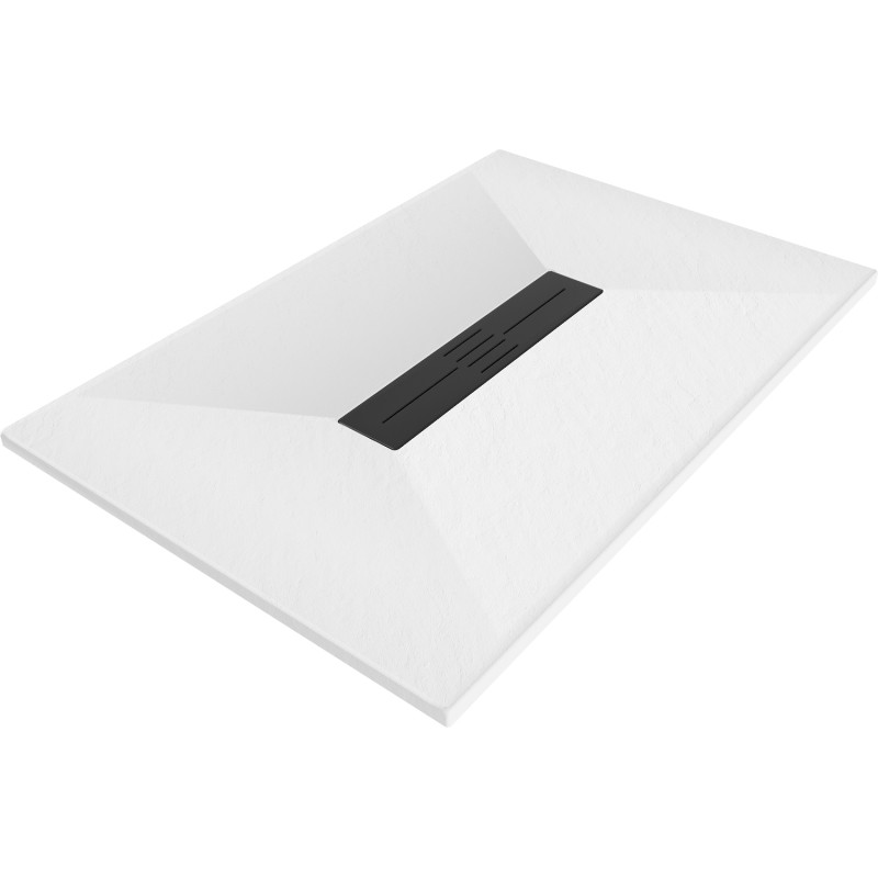 Mexen Toro SMC rectangular shower tray 130 x 80 cm, white, black cover - 43108013-B