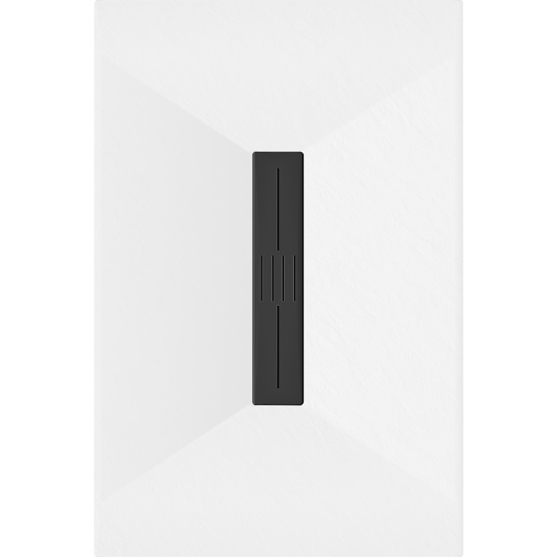 Mexen Toro rectangular SMC shower tray 100 x 80 cm, white, black cover - 43108010-B