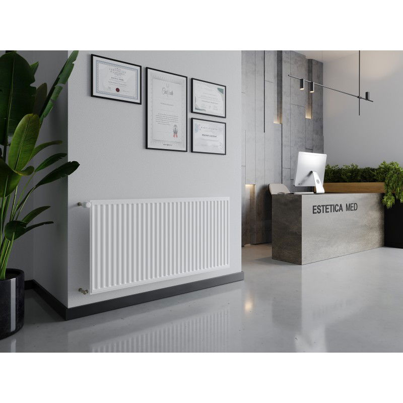 Mexen CH10 Hygiene panel radiator 900 x 700 mm, side connection, 625 W, white - W410H-090-070-00