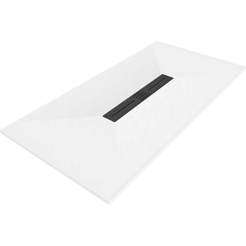 Mexen Toro rectangular SMC shower tray 150 x 70 cm, white, black cover - 43107015-B