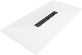 Mexen Toro rectangular SMC shower tray 150 x 80 cm, white, black cover - 43108015-B