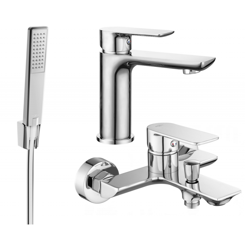 Mexen Alfa R72 bathtub set, Chrome - 745703R72-00