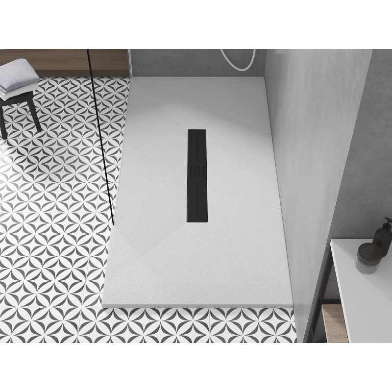 Mexen Toro rectangular SMC shower tray 170 x 70 cm, white, black cover - 43107017-B