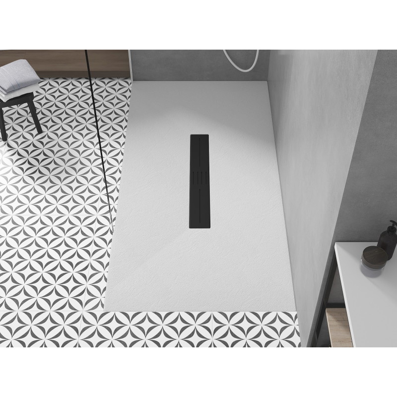 Mexen Toro rectangular SMC shower tray 200 x 70 cm, white, black cover - 43107020-B