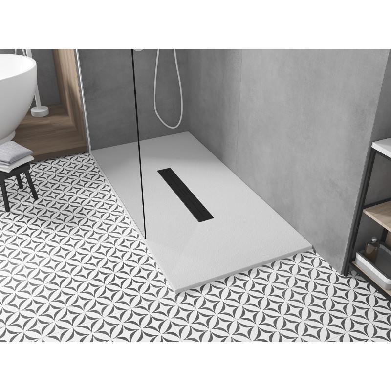 Mexen Toro rectangular SMC shower tray 160 x 80 cm, white, black cover - 43108016-B