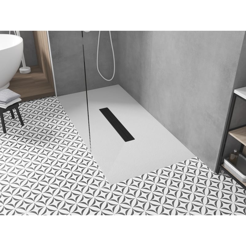 Mexen Toro rectangular shower tray SMC 170 x 80 cm, white, black cover - 43108017-B