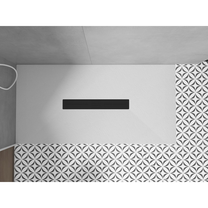 Mexen Toro rectangular SMC shower tray 180 x 80 cm, white, black cover - 43108018-B
