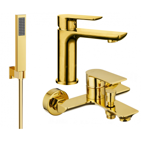 Mexen Alfa R02 bath set, gold - 745703R02-50