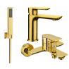 Mexen Alfa R02 bathtub set, Gold - 745703R02-50