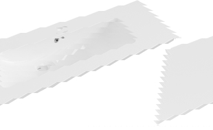 Mexen Atena undermount washbasin 75 x 46 cm, White - 25017500