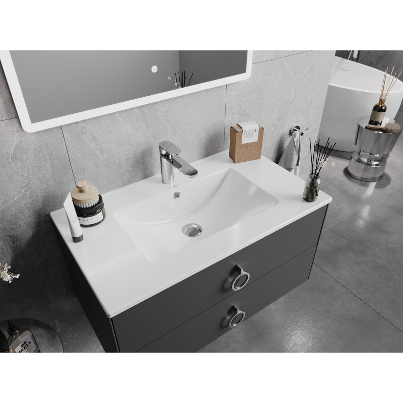 Mexen Atena sink embedded in countertop 80 x 46 cm, white - 25018000