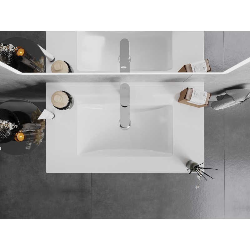 Mexen Atena sink embedded in countertop 80 x 46 cm, white - 25018000