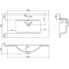 Mexen Atena counter-top sink 80 x 46 cm, white - 25018000